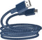 Ecologische Kabel Micro-USB Intensiteit 2.1A 2m Recyclebaar Just Green blauw