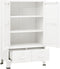 vidaXL - Opbergkast - industrieel - 70x40x115 - cm - metaal - wit