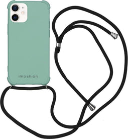 iMoshion Hoesje Geschikt voor iPhone 12 Mini Hoesje Met Koord - iMoshion Color Backcover met koord - Groen