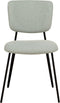 NELKO - Eetkamerstoel set van 2 - Lichtgroen - Bouclé
