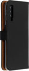 Hoesje Met Pasjeshouder Geschikt voor Samsung Galaxy A7 (2018) - Luxe Softcase Bookcase - Zwart
