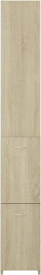vidaXL - Badkamerkast - 25x26,5x170 - cm - bewerkt - hout - sonoma - eikenkleurig