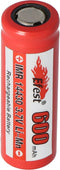 Efest IMR 14430 600 mAh 3,6 V - 3,7 V Li-ionbatterij met pluspool plat, afmetingen 42,63 x 14,4 mm