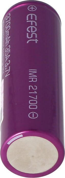 Efest IMR21700 - 3700 mAh Li-ionbatterij, 3,6 V - 3,7 V min. 3630 mAh typ. 3700 mAh maximale 30A stroomafgifte (platte bovenkant)