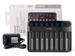 Efest Lush Q8 charger with 8 slots for lithium ion batteries