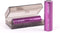 Efest Purple IMR 18650 3000mAh 3.6V - 3.7V min. 2900 mAh typ. 3000 mAh maximale stroomtoevoer van 35 A (platte bovenkant) inclusief batterijbeschermingskast