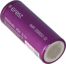 Efest Purple IMR26650 5000mAh, 3.6V - 3.7V Li-Ion batterij onbeschermd 26.12x66.5mm