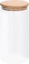 vidaXL - Opbergpotten - met - bamboe - deksels - 4 - st - 1200 - ml - glas