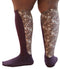 Effen met luipaard panel - aubergine 41 - 43 - Xpandasox