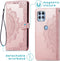 iMoshion Hoesje Geschikt voor Motorola Moto G100 Hoesje Met Pasjeshouder - iMoshion Mandala Bookcase - Rosé Goud