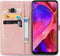 iMoshion Hoesje Geschikt voor Oppo A74 (5G) / A54 (5G) Hoesje Met Pasjeshouder - iMoshion Mandala Bookcase - Rosé Goud