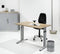 Hoogte verstelbaar bureau T- Poot Work breed 120CM diep 60CM bladkleur Lichtgrijs framekleur Zwart (RAL9005)