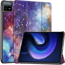 imoshion Tablet Hoes - Geschikt voor Xiaomi Pad 6, Xiaomi Pad 6 Pro - Design Trifold Bookcase - Space