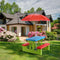 Coast Picknicktafel voor Kinderen - Met Parasol - 2 Banken - Max. 50 kg - 67 x 41 x 47 cm - Rood / Blauw