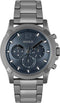 HUGO HU1530298 #IMPRESS FOR HIM Heren Horloge - Chronograaf - Mineraalglas - Staal - Grijs - 46 mm breed - Quartz - Vouw/Vlindersluiting