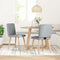 vidaXL - Eetkamerstoelen - 2 - st - stof - lichtgrijs