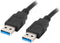 USB Cable Lanberg CA-USBA-30CU-0005-BK 500 cm