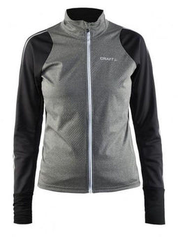 Craft Belle Jacket - Fietsjack - Winddicht Waterdicht - Zwart met grijs (M)