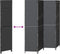 vidaXL - Kamerscherm - 4 - Panelen - Opvouwbaar - Zwart - 195x180 - cm - Poly - Rattan