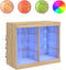 vidaXL - Dressoir - met - LED-verlichting - 81x37x67 - cm - sonoma - eikenkleurig