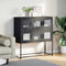 vidaXL - Dressoir - 100,5x39x107 - cm - koudgewalst - staal - zwart