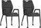 MX Sofa Stoel Olympic met wielen - Antraciet - set van 2 stuks