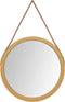 Wandspiegel met band Ø 35 cm goudkleurig