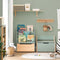 Sobuy Kinderboekenkast - 4 planken - 62x30x80 cm - Groen