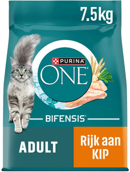 Purina ONE Adult - Kattenvoer Droogvoer - Kip & Volkoren Granen - 7,5 kg