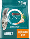 Purina ONE Adult - Kattenvoer Droogvoer - Kip & Volkoren Granen - 7,5 kg