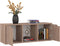 vidaXL - Tv-meubel - 88,5x27,5x30,5 - cm - bewerkt - hout - grijs - sonoma - eiken