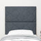 vidaXL - Hoofdbord - met - Diamant - Blokken - Ontwerp - Donkergrijs - 80 - cm - Velvet