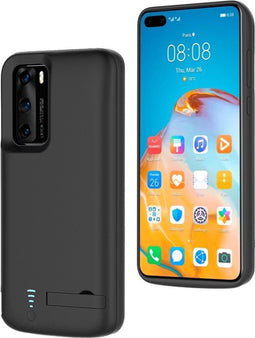 Lunso - Battery Power Case hoes - Geschikt voor Huawei P40 - 4800 mAh - Zwart