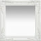 vidaXL - Wandspiegel - barok - stijl - 50x50 - cm - wit