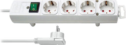 Brennenstuhl Comfort Line Plus - Stekkerdoos 4-voudig - 2 m kabel - Verlichte veiligheidsschakelaar - Wit