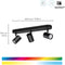 WiZ Imageo - Opbouwspot - Slimme LED 3x 5W - GU10 - Zwart (3 stuks)