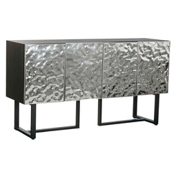 Dientafel Home ESPRIT Zilverkleurig Metaal Staal 151 x 41 x 80 cm