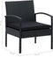 vidaXL - Tuinstoel - met - kussen - poly - rattan - zwart