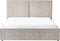 Bed met opbergruimte Gebreid velours MOISSAC 160 x 200 cm Grijs/beige
