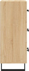 vidaXL - Dressoir - 34,5x34x90 - cm - bewerkt - hout - sonoma - eiken