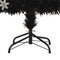 vidaXL - Kerstboom - met - LED-sneeuwvlokken - 240 - cm - glasvezel - zwart