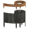 Woltu Flexibele Houten Tuinafsluiting - Antraciet - 203 x 60 cm
