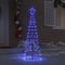 LED Kerstboom met 390 LED met grondpennen Blauw 250 cm IJzer