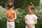Koko Noko T-GIRLS Jumpsuit - Meisjes - Oranje gestreept - Maat 74