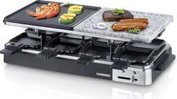 Melissa Gourmetstel 8 Personen - Steengrill en Grillplaat - 1300W - Zwart