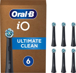Oral-B iO Ultimate Clean - Opzetborstels - Verwijdert tot 100% tandplak - Zwart (6 stuks)