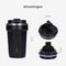 Castagnola Thermosbeker - Koffiebeker To Go - Dubbelwandig RVS - 380 ML - Zwart - Octagon