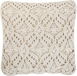 ESENKOY - Sierkussen - Beige - 45 x 45 cm - Katoen