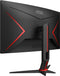AOC AGON CQ27G2S/BK - 27 inch QHD Gaming Monitor - 165Hz verversingssnelheid - Gebogen VA-paneel - Rood Zwart