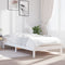 vidaXL - Bedframe - massief - grenenhout - wit - 100x200 - cm